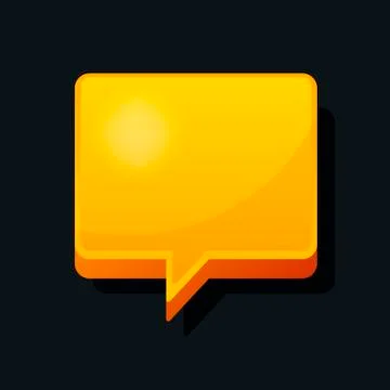 3d Speech Bubble icon. Cartoon style. Talking, dialog, message icon concept.  Illustrazione stock