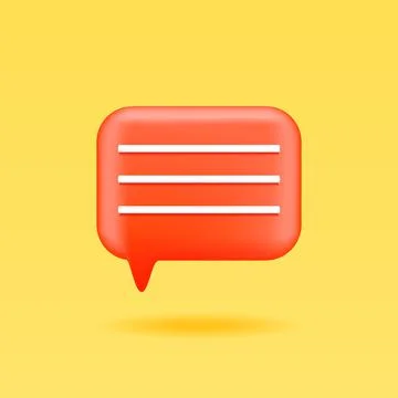 3D Speech Bubble Icon Stock Illustration