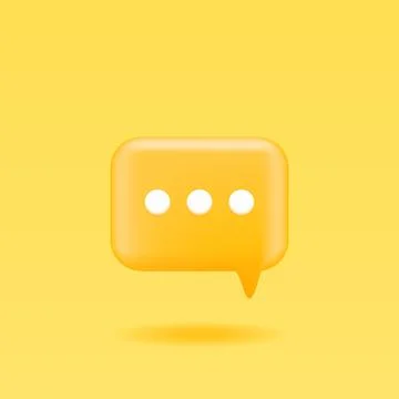 3D Speech Bubble Icon Stock Illustration