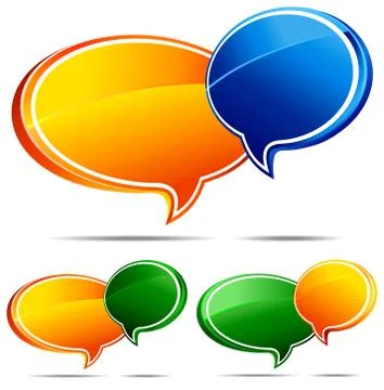 3D Speech Bubble Stock Illustration