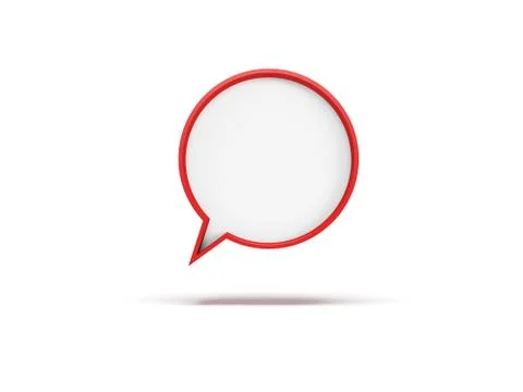 3d speech bubble, isolated 3d rendering Illustrazione stock