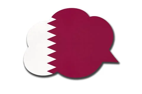 3d speech bubble with national flag. Speak and learn language. Stock Illustration