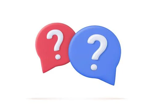 3d Speech bubble with question mark. Stock Illustration