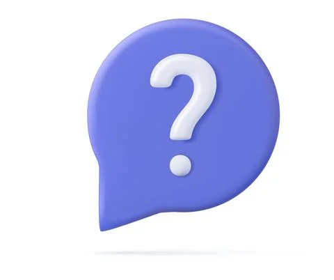 3d Speech bubble with question mark. Stock Illustration