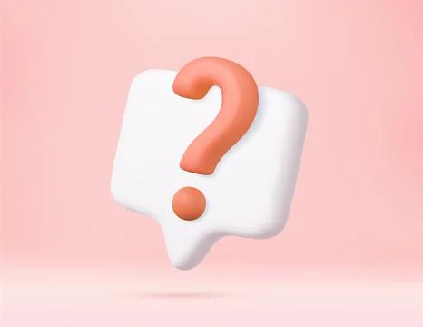 3d Speech bubble with question mark. Stock Illustration