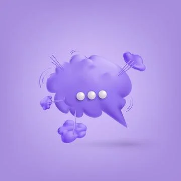 3d speech bubble. Realistic icon speech boxes. Chatting box, message box, web Stock Illustration