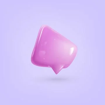 3d speech bubble. Realistic plastic icon speech boxes. Chatting box, message  Stock Illustration