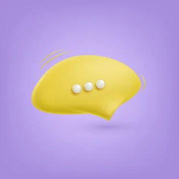 3d speech bubble. Render vector icon. Chat, message 스톡 일러스트