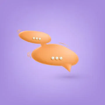 3d speech bubble. Render vector icon. Chat, message Stock Illustration