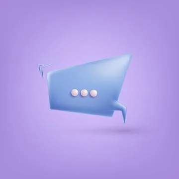 3d speech bubble. Render vector icon. Chat, message Stock Illustration