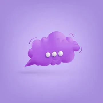 3d speech bubble. Render vector icon. Chat, message Stock Illustration