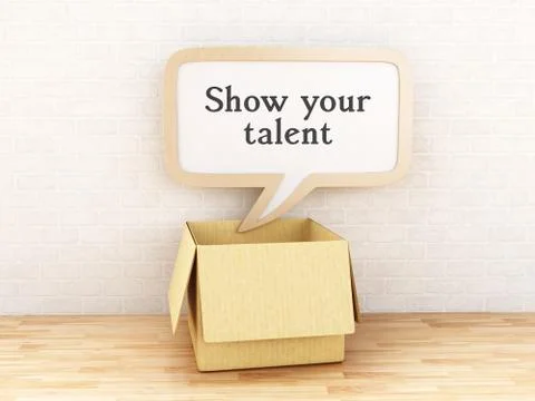 3d Speech bubble show your talent イラスト素材