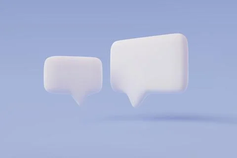 3D speech bubble. vector talking box, chatting box, message dialog balloon Stock Illustration