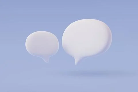 3D speech bubble. vector talking box, chatting box, message dialog balloon Stock Illustration