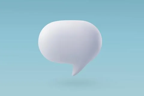 3D speech bubble. vector talking box, chatting box, message dialog balloon. Stock Illustration