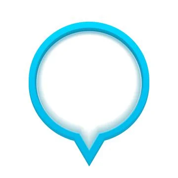 3d Speech Bubble on white Vector Illustration Illustrazione stock