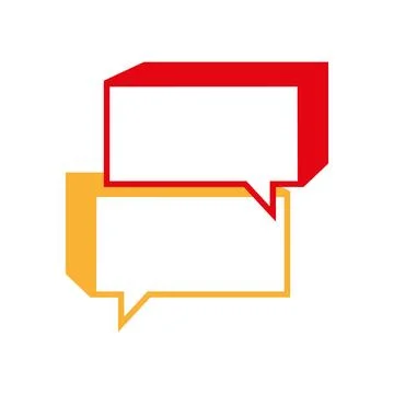 3d Speech Bubbles Blank Space in Various Colors. Stock Illustration