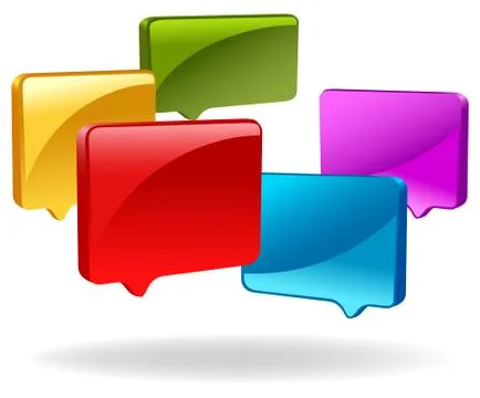 3d speech bubbles Stock Illustration
