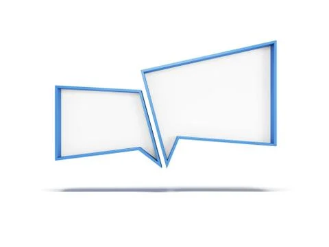 3d speech bubbles, isolated 3d rendering Stock Illustration