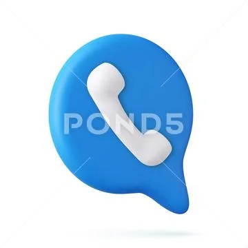 3d Speech cloud with handset. Stock-Illustration