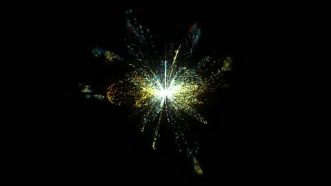 3d Sphere abstract. Swirls pattern. Dotted lines. Neon glow particles. 4k 60fps. Stock Footage 211092810