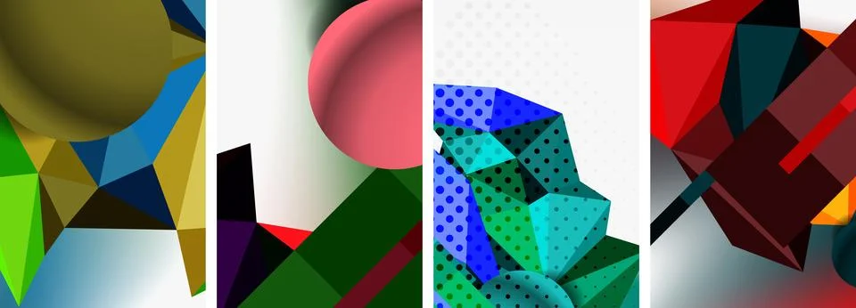 3d sphere and 3d low poly triangle design. Vector illustration For Wallpaper Stock Illustration