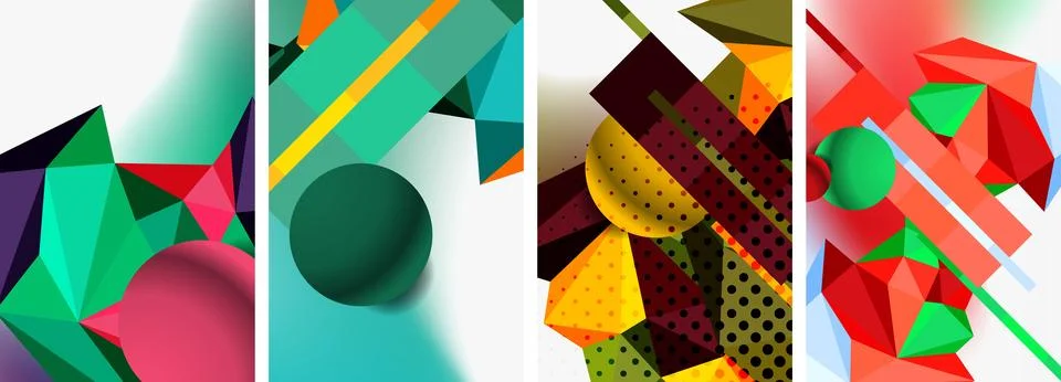 3d sphere and 3d low poly triangle design. Vector illustration For Wallpaper 스톡 일러스트