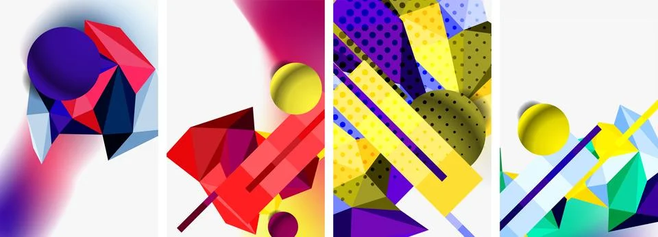 3d sphere and 3d low poly triangle design. Vector illustration For Wallpaper 스톡 일러스트