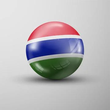 3d sphere background with flag of Gambia Stock Illustration