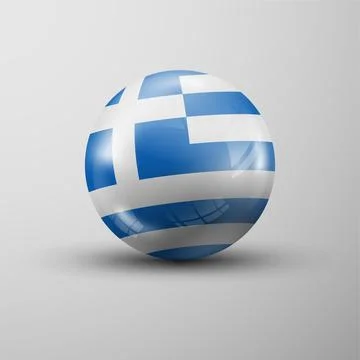 3d sphere background with flag of Greece Stock Illustration