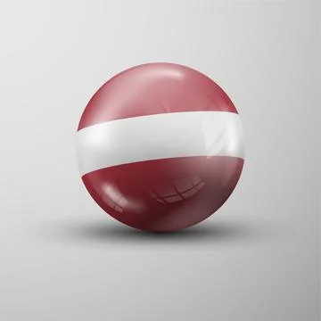 3d sphere background with flag of Latvia Ilustración de archivo