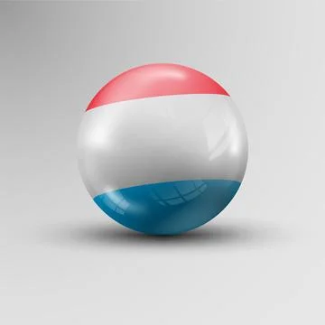 3d sphere background with flag of Luxembourg Stock Illustration
