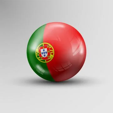 3d sphere background with flag of Portugal Stock Illustration