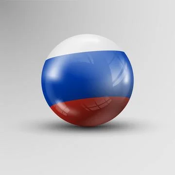 3d sphere background with flag of Russia Stock Illustration