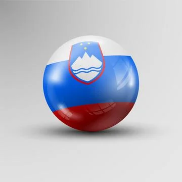 3d sphere background with flag of Slovenia Stock Illustration