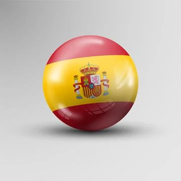 3d sphere background with flag of Spain Stock Illustration