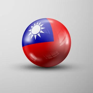 3d sphere background with flag of Taiwan Stock Illustration