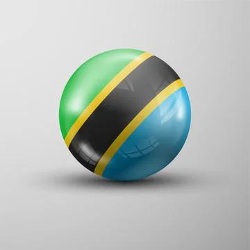 3d sphere background with flag of Tanzania Stock Illustration