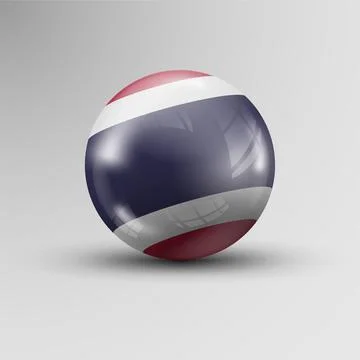 3d sphere background with flag of Thailand Stock Illustration