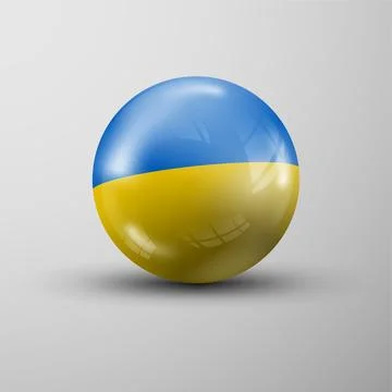 3d sphere background with flag of Ukraine Stock Illustration