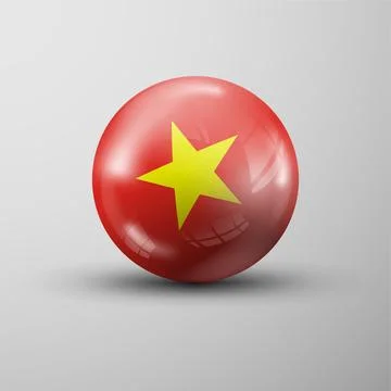 3d sphere background with flag of Vietnam Stock Illustration