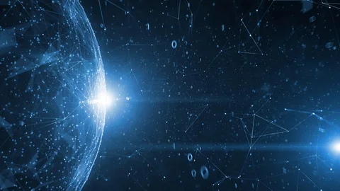 3d sphere with binary numbers network Stock Footage 121062625