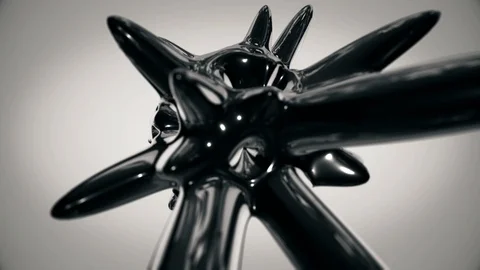 3D Sphere Black Ball Blob Animated Video stock 126612543