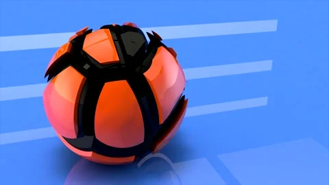 3D sphere changing shape during rapid rotation Stock Footage 205203935