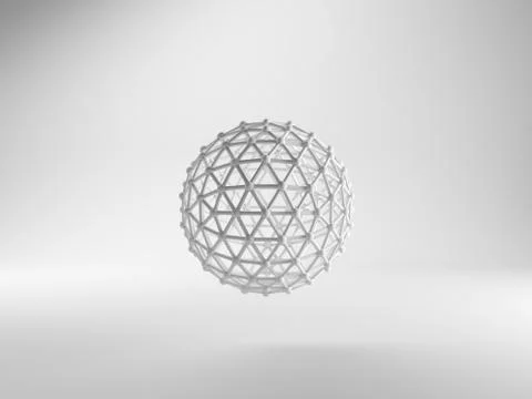 3d sphere geometric Stock Illustration