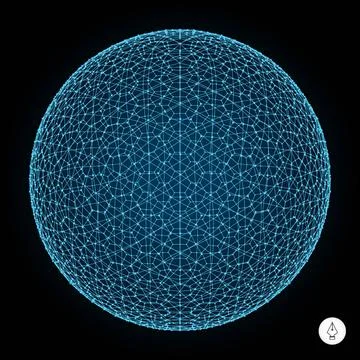 3d sphere. Global digital connections. Technology concept. 3d sphere. Glob... 스톡 사진