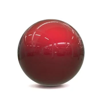 3d sphere with glossy red car paint material Illustrazione stock