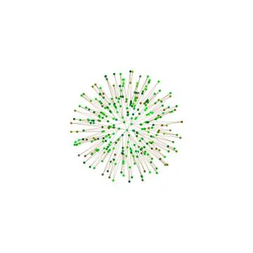 3d sphere from lines and dots. Isolated on white background. 스톡 일러스트