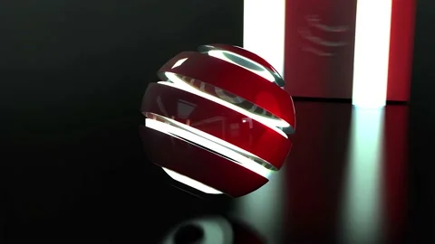 	3d sphere logo surround Stock Footage 138070716