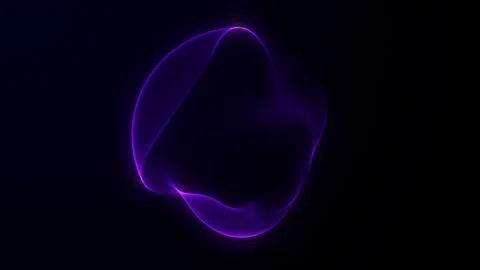 3D Sphere made of blue wave on black background. Abstract concept of nanote.. Vídeo Stock 334818448